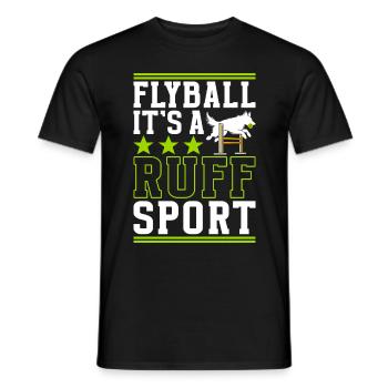 Flyball Dog Sports - Men's T-Shirt - black - Front - AI Model Male 178 light (178cm)