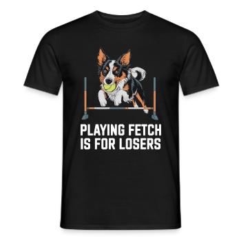Flyball Dog Sports - Men's T-Shirt - black - Front - AI Model Male 178 light (178cm)