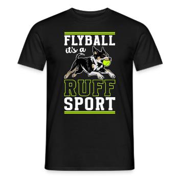 Flyball Dog Sports - Men's T-Shirt - black - Front - AI Model Male 178 light (178cm)