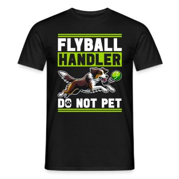 Flyball Hundesport - Männer T-Shirt - Schwarz - Vorne - AI Model Male 178 light (178cm)