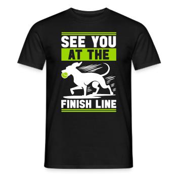 Flyball Dog Sports - Men's T-Shirt - black - Front - AI Model Male 178 light (178cm)
