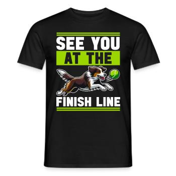 Flyball Dog Sports - Men's T-Shirt - black - Front - AI Model Male 178 light (178cm)