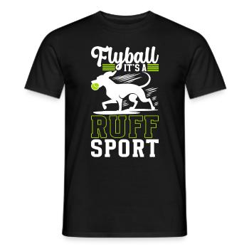 Flyball Hundesport - Männer T-Shirt - Schwarz - Vorne - AI Model Male 178 light (178cm)