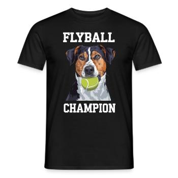 Flyball Dog Sports - Men's T-Shirt - black - Front - AI Model Male 178 light (178cm)