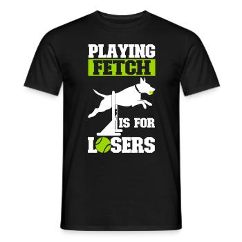 Flyball Dog Sports - Men's T-Shirt - black - Front - AI Model Male 178 light (178cm)