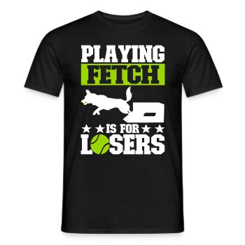 Flyball Dog Sports - Men's T-Shirt - black - Front - AI Model Male 178 light (178cm)