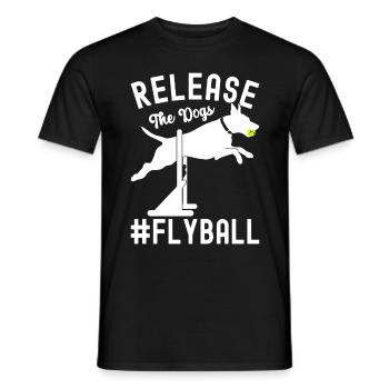 Flyball Sports canins - T-shirt homme - noir - Devant - AI Model Male 178 light (178cm)
