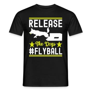 Flyball Sports canins - T-shirt homme - noir - Devant - AI Model Male 178 light (178cm)