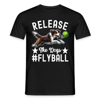 Flyball Dog Sports - Men's T-Shirt - black - Front - AI Model Male 178 light (178cm)