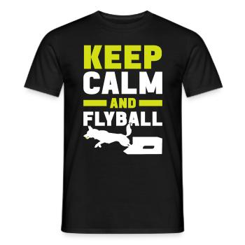 Flyball Dog Sports - Men's T-Shirt - black - Front - AI Model Male 178 light (178cm)