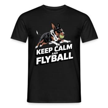 Flyball Dog Sports - Men's T-Shirt - black - Front - AI Model Male 178 light (178cm)