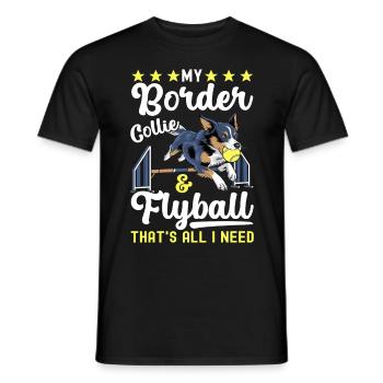 Flyball Dog Sports - Men's T-Shirt - black - Front - AI Model Male 178 light (178cm)