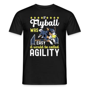 Flyball Hundesport - Männer T-Shirt - Schwarz - Vorne - AI Model Male 178 light (178cm)