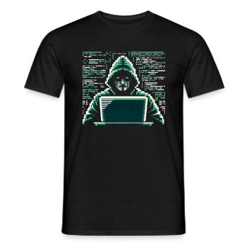 Programmeur Programmation Informatique - T-shirt homme - noir - Devant - AI Model Male 178 light (178cm)