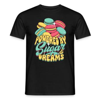 Macaron Macaron Baker Powered By Sugar & Dreams - Men's T-Shirt - black - Front - AI Model Male 178 light (178cm)