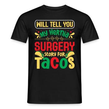 Chirurgie des hernies - T-shirt homme - noir - Devant - AI Model Male 178 light (178cm)