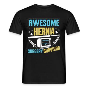 Chirurgie des hernies - T-shirt homme - noir - Devant - AI Model Male 178 light (178cm)
