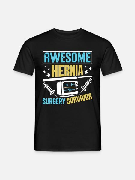 Hernia Surgery - Männer T-Shirt - Schwarz