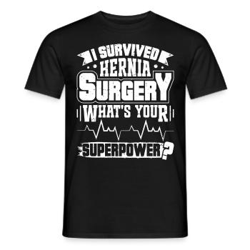 Chirurgie des hernies - T-shirt homme - noir - Devant - AI Model Male 178 light (178cm)