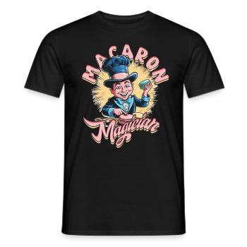 Macaron Magican Macaron Baker Patissier - Men's T-Shirt - black - Front - AI Model Male 178 light (178cm)
