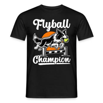 Flyball Dog Sports - Men's T-Shirt - black - Front - AI Model Male 178 light (178cm)
