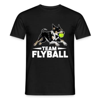 Flyball Dog Sports - Men's T-Shirt - black - Front - AI Model Male 178 light (178cm)