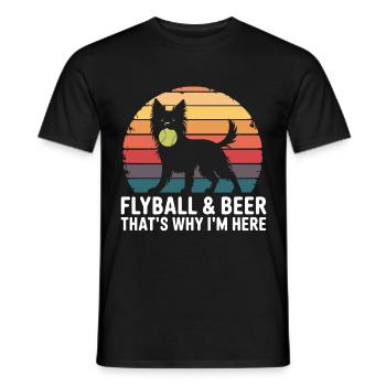 Flyball Dog Sports - Men's T-Shirt - black - Front - AI Model Male 178 light (178cm)