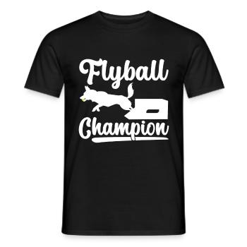 Flyball Dog Sports - Men's T-Shirt - black - Front - AI Model Male 178 light (178cm)