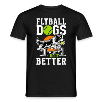 Flyball Dog Sports - Men's T-Shirt - black - Front - AI Model Male 178 light (178cm)