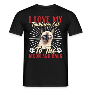 Chat tonkinois - T-shirt homme - noir - Devant - AI Model Male 178 light (178cm)