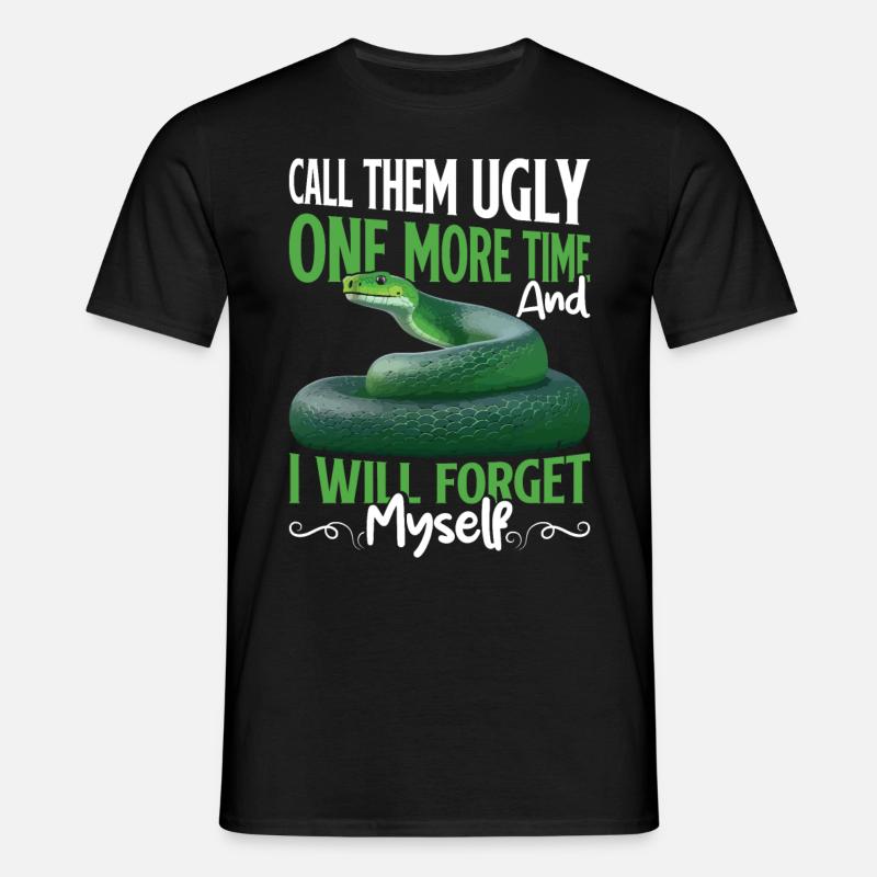 Green Tree Python - Männer T-Shirt - Schwarz