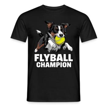 Flyball Dog Sports - Men's T-Shirt - black - Front - AI Model Male 178 light (178cm)