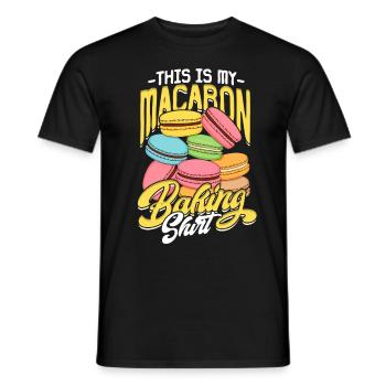 Macaron Macaron Boulanger Pâtissier - T-shirt homme - noir - Devant - AI Model Male 178 light (178cm)