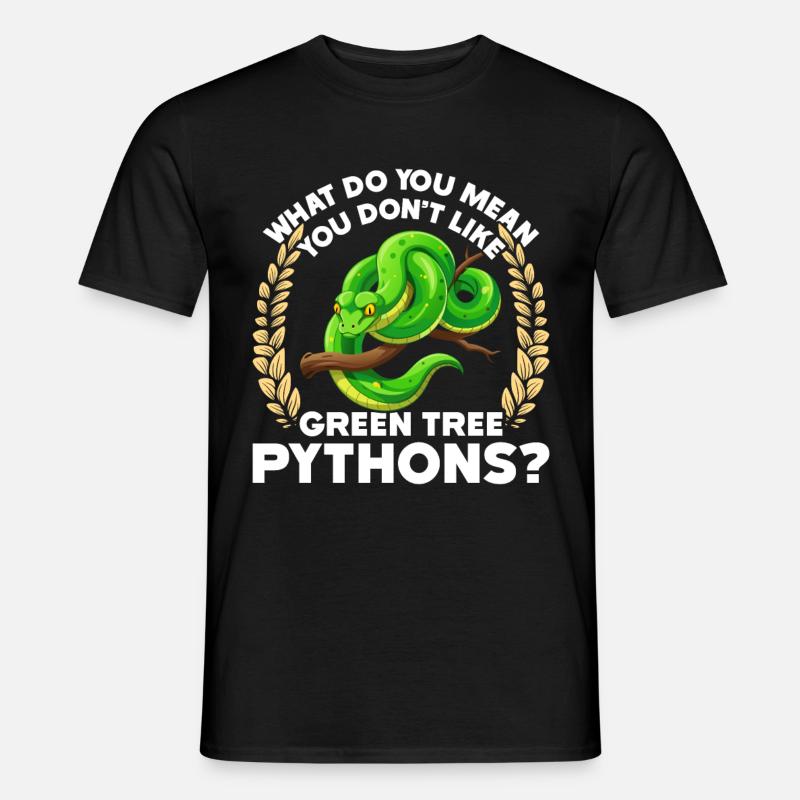 Python arborescent vert - T-shirt homme - noir