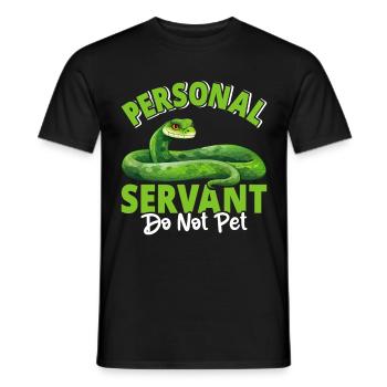 Green Tree Python - Men's T-Shirt - black - Front - AI Model Male 178 light (178cm)