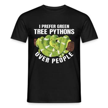Green Tree Python - Men's T-Shirt - black - Front - AI Model Male 178 light (178cm)