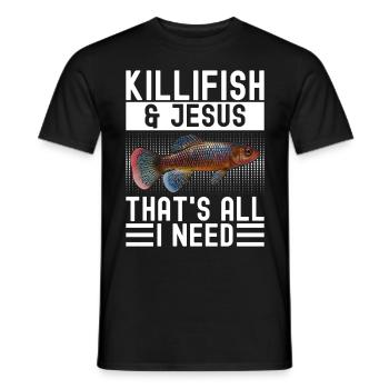 Killifisch Aquarium Amateurs de poissons - T-shirt homme - noir - Devant - AI Model Male 178 light (178cm)