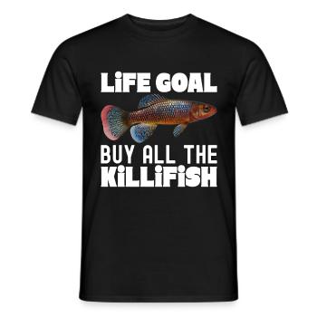 Killifisch Aquarium Amateurs de poissons - T-shirt homme - noir - Devant - AI Model Male 178 light (178cm)
