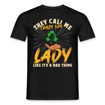 Soil Science, Naturalist - Men's T-Shirt - black - Front - AI Model Male 178 light (178cm)