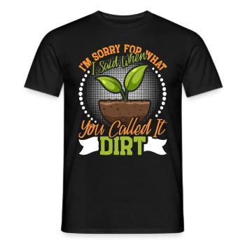 Soil Science, Naturalist - Men's T-Shirt - black - Front - AI Model Male 178 light (178cm)