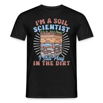 Soil Science, Naturalist - Men's T-Shirt - black - Front - AI Model Male 178 light (178cm)