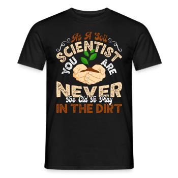 Soil Science, Naturalist - Men's T-Shirt - black - Front - AI Model Male 178 light (178cm)