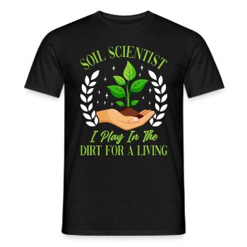 Soil Science, Naturalist - Men's T-Shirt - black - Front - AI Model Male 178 light (178cm)