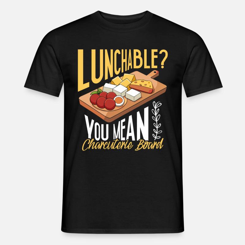 Funny Charcuterie Board - Männer T-Shirt - Schwarz