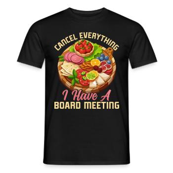 Planche de charcuterie amusante - T-shirt homme - noir - Devant - AI Model Male 178 light (178cm)