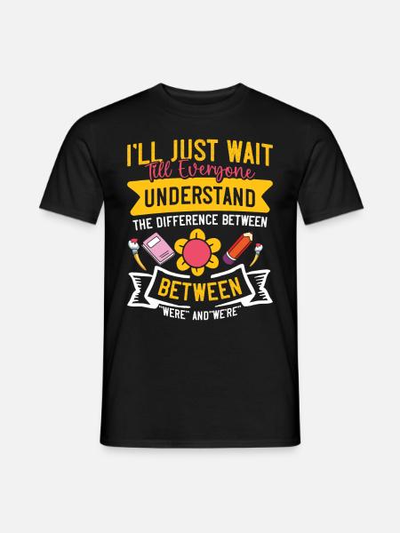Funny English School Teacher - Männer T-Shirt - Schwarz