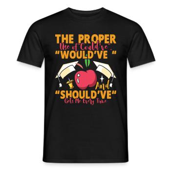 Funny English School Teacher - Männer T-Shirt - Schwarz - Vorne - AI Model Male 178 light (178cm)