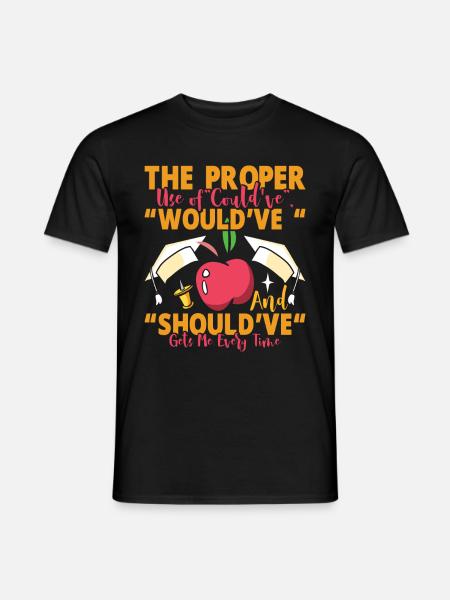 Drôle de professeur d’école d’anglais - T-shirt homme - noir