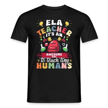 Funny English School Teacher - Männer T-Shirt - Schwarz - Vorne - AI Model Male 178 light (178cm)