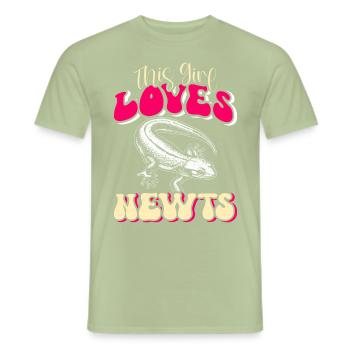 Newt - Men's T-Shirt - sage - Front - AI Model Male 178 light (178cm)